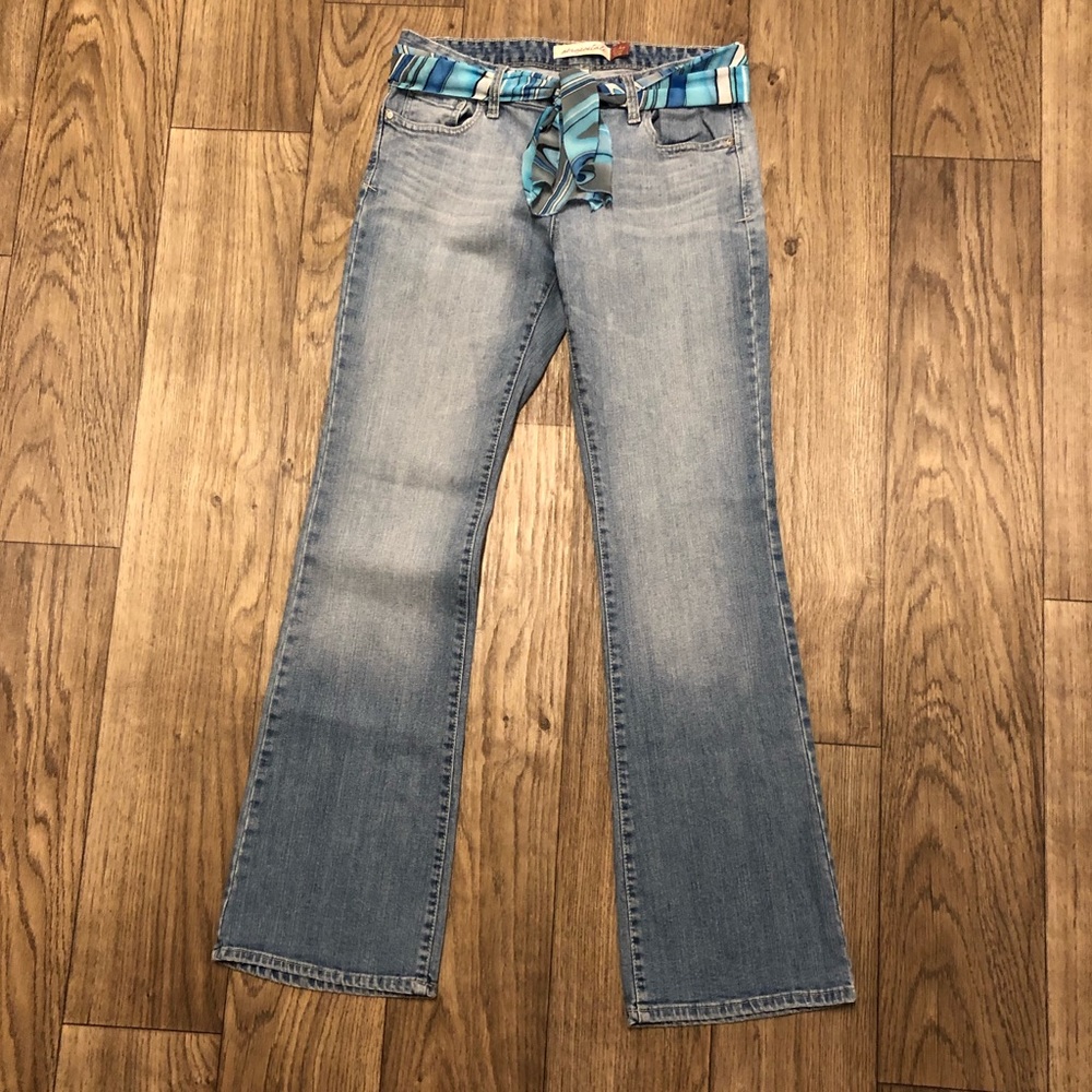Aeropostale Light Blue Jeans + Scarf Belt